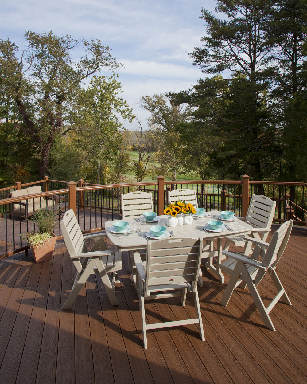 outdoor trex furniture on Yacht Club Highback 7 Piece Dining Set Txs103 1