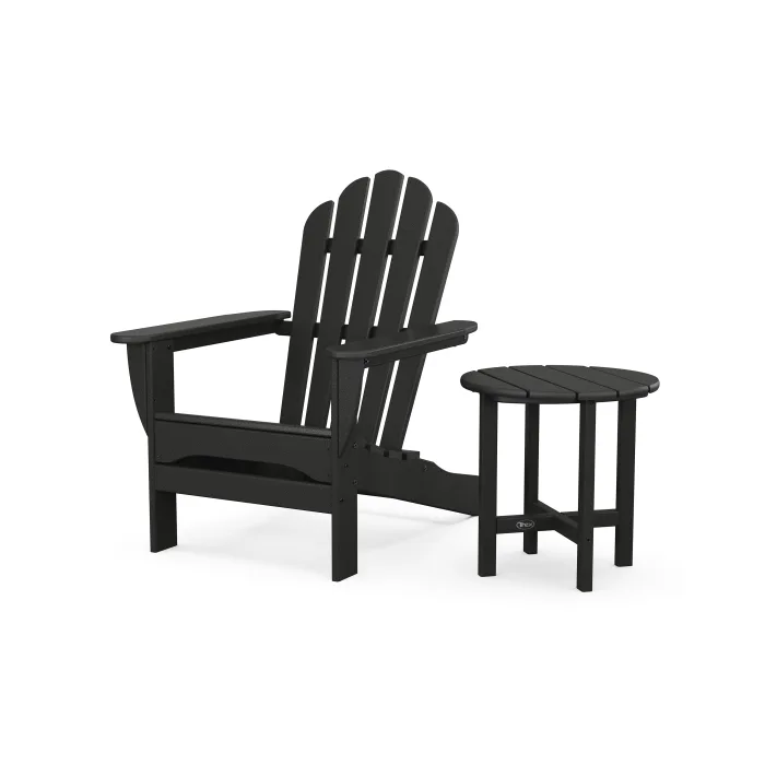 POLYWOOD Monterey Bay Adirondack Chair with Side Table
