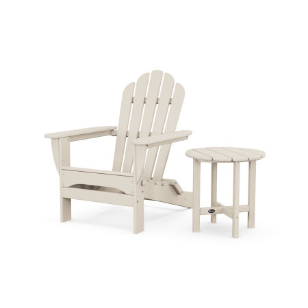 Trex Outdoor Furniture Monterey Bay Folding Adirondack Chair with Side Table