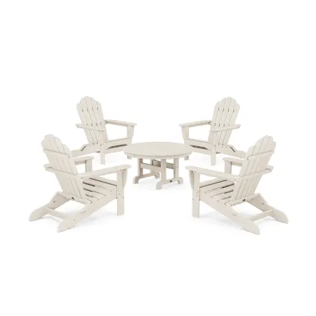 Trex Outdoor Furniture 5-Piece Monterey Bay Folding Adirondack Chair Conversation Group