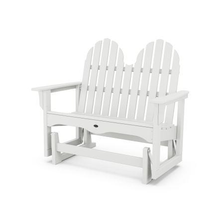 Trex Outdoor Furniture Cape Cod Adirondack 48" Glider in Classic White