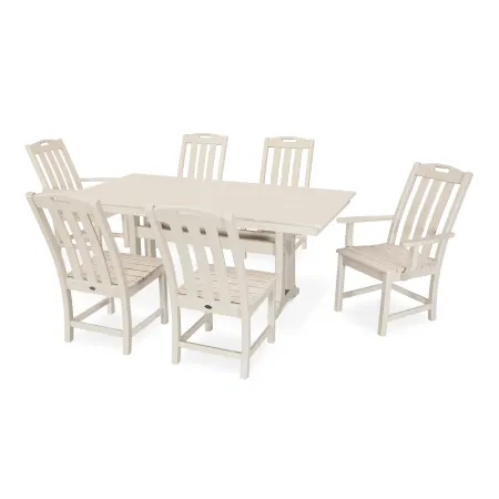 Trex Outdoor Furniture Yacht Club 7-Piece Farmhouse Trestle Dining Set