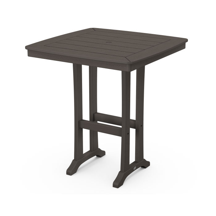 Nautical Trestle 37" Bar Table in Vintage Finish