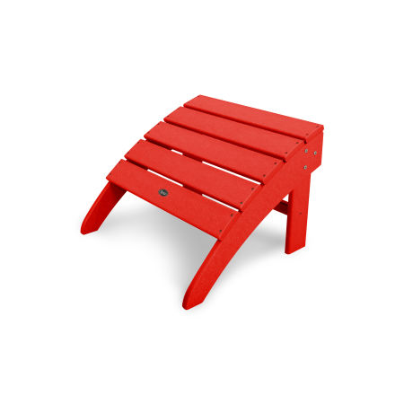 Trex Outdoor Furniture Yacht Club Ottoman in Sunset Red