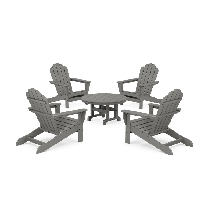 POLYWOOD 5-Piece Monterey Bay Oversized Adirondack Chair Conversation Group