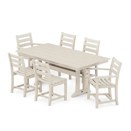 Trex Outdoor Furniture Monterey Bay 7-Piece Farmhouse Trestle Dining Set