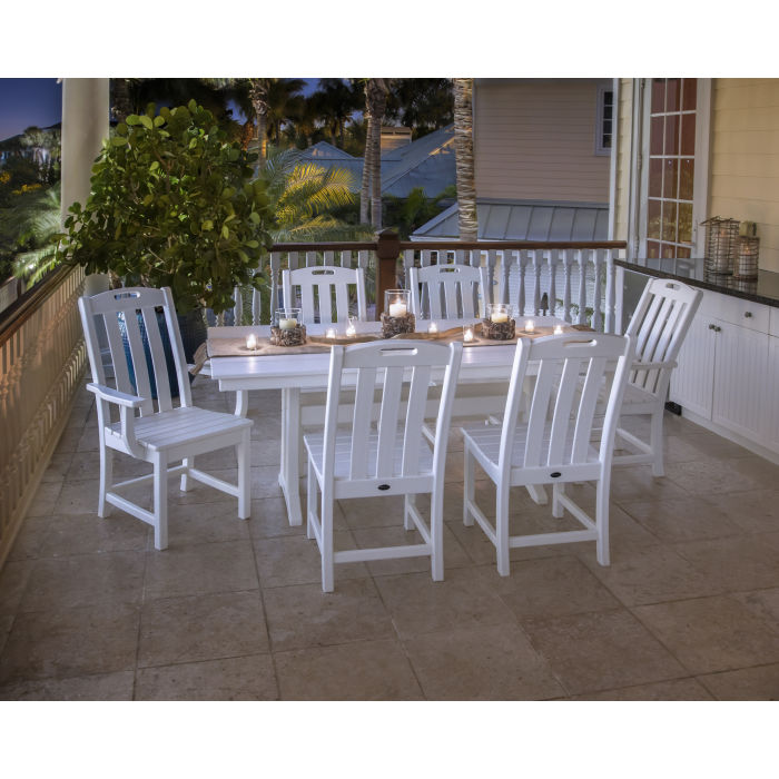 Trex Outdoor Furniture Yacht Club 7-Piece Farmhouse Trestle Dining Set