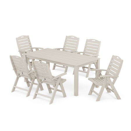 Trex Outdoor Furniture Yacht Club Highback Chair 7-Piece Parsons Dining Set