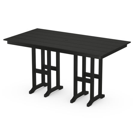 POLYWOOD Monterey Bay 37" x 72" Counter Table in Charcoal Black