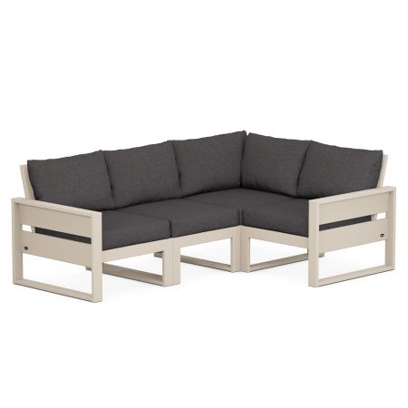 Eastport 4- Piece Sectional in Sand Castle / Ash Charcoal