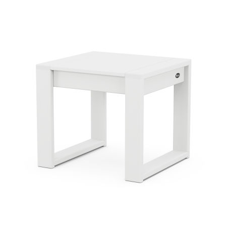 POLYWOOD Eastport End Table in Classic White
