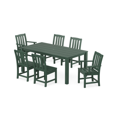 POLYWOOD Cape Cod 7-Piece Parsons Dining Set in Rainforest Canopy