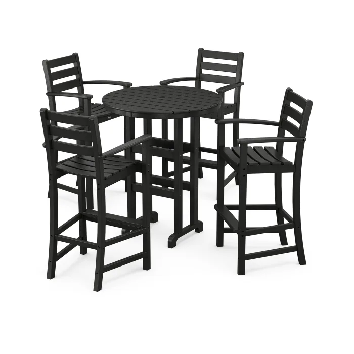 POLYWOOD Monterey Bay 5-Piece Round Bar Set