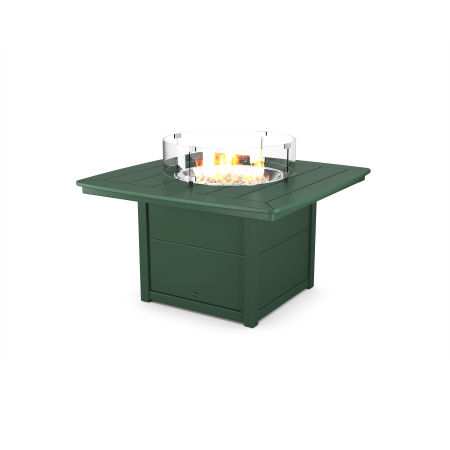 POLYWOOD Yacht Club 42” Fire Pit Table in Rainforest Canopy