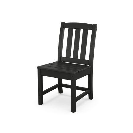 POLYWOOD Cape Cod Dining Side Chair in Charcoal Black