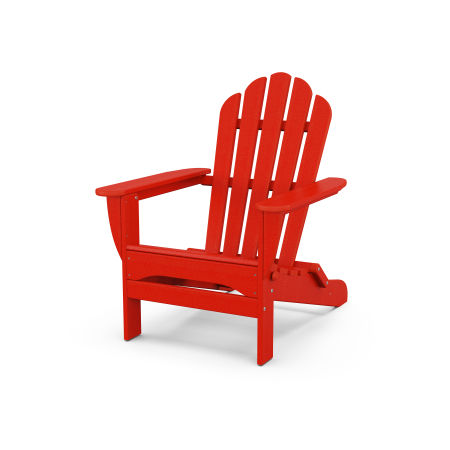 POLYWOOD Monterey Bay Folding Adirondack Chair in Sunset Red