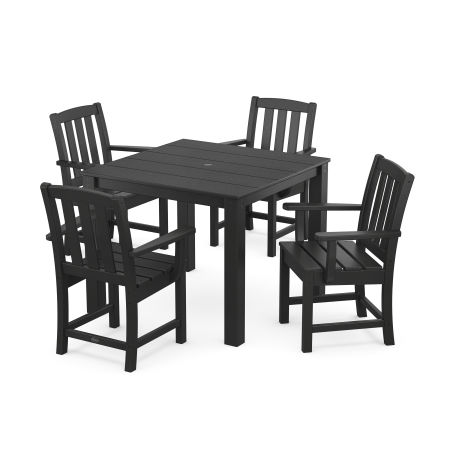 POLYWOOD Cape Cod 5-Piece Parsons Dining Set in Charcoal Black