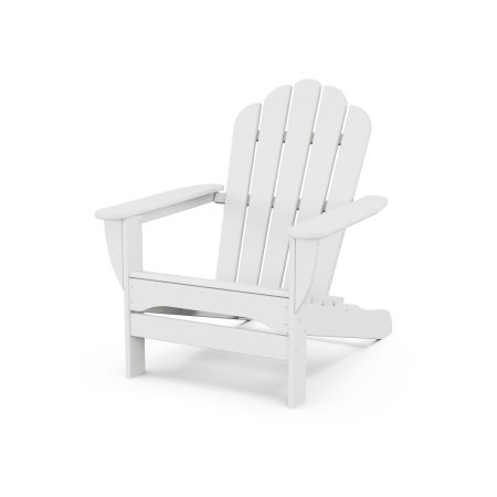 POLYWOOD Monterey Bay Oversized Adirondack Chair in Classic White