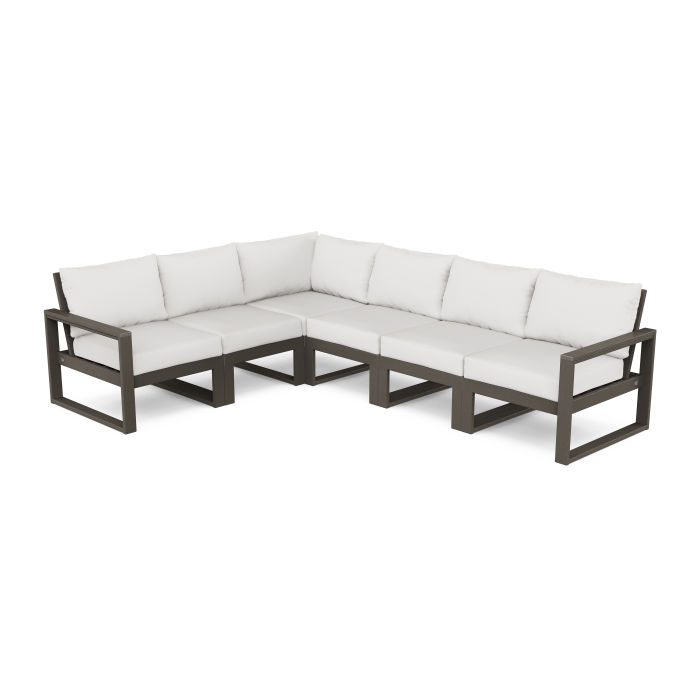 EDGE 6-Piece Modular Deep Seating Set in Vintage Finish