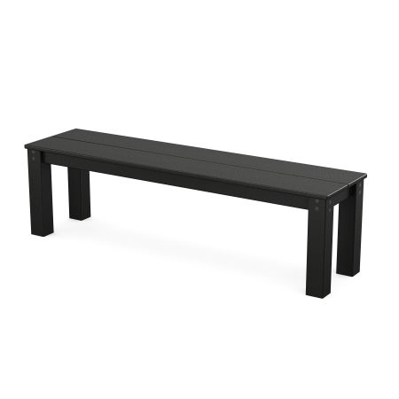 POLYWOOD Parsons 60” Bench in Charcoal Black