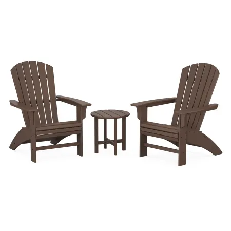 Trex Outdoor Furniture Yacht Club 3-Piece Curveback Adirondack Set in Vintage Lantern