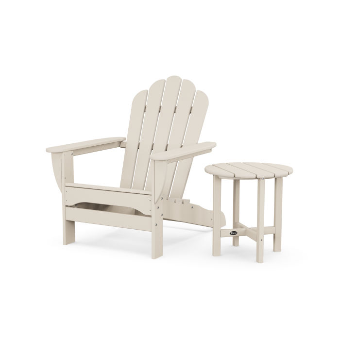POLYWOOD Monterey Bay Oversized Adirondack Chair with Side Table