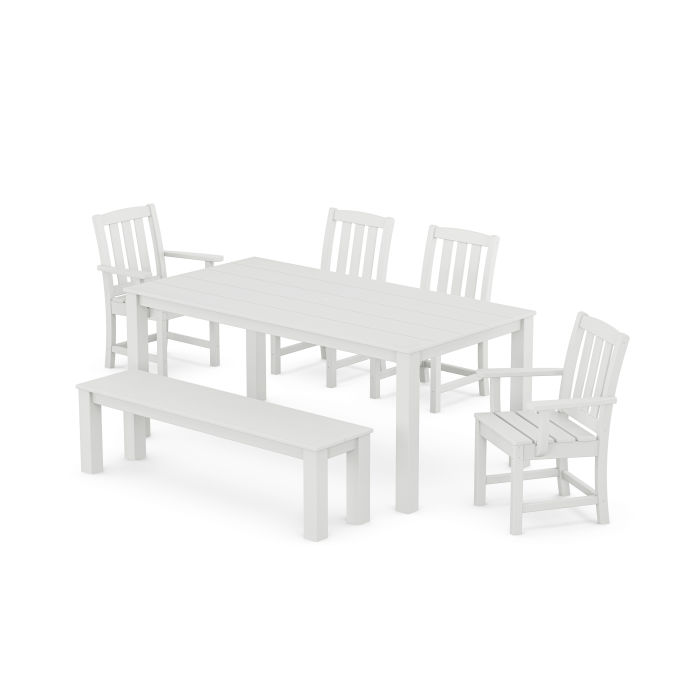POLYWOOD Cape Cod 6-Piece Parsons Dining Set with Bench