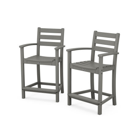 POLYWOOD Monterey Bay 2-Piece Counter Chair Set in Stepping Stone
