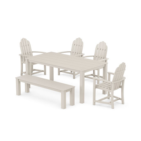 Trex Outdoor Furniture Cape Cod Adirondack 6-Piece Parsons Dining Set with Bench
