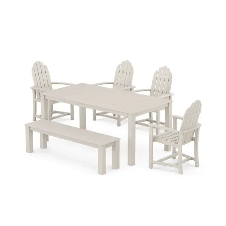 Trex Outdoor Furniture Cape Cod Adirondack 6-Piece Parsons Dining Set with Bench