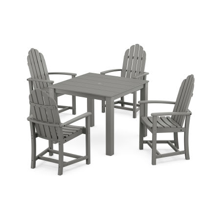POLYWOOD Cape Cod Adirondack 5-Piece Parsons Dining Set in Stepping Stone