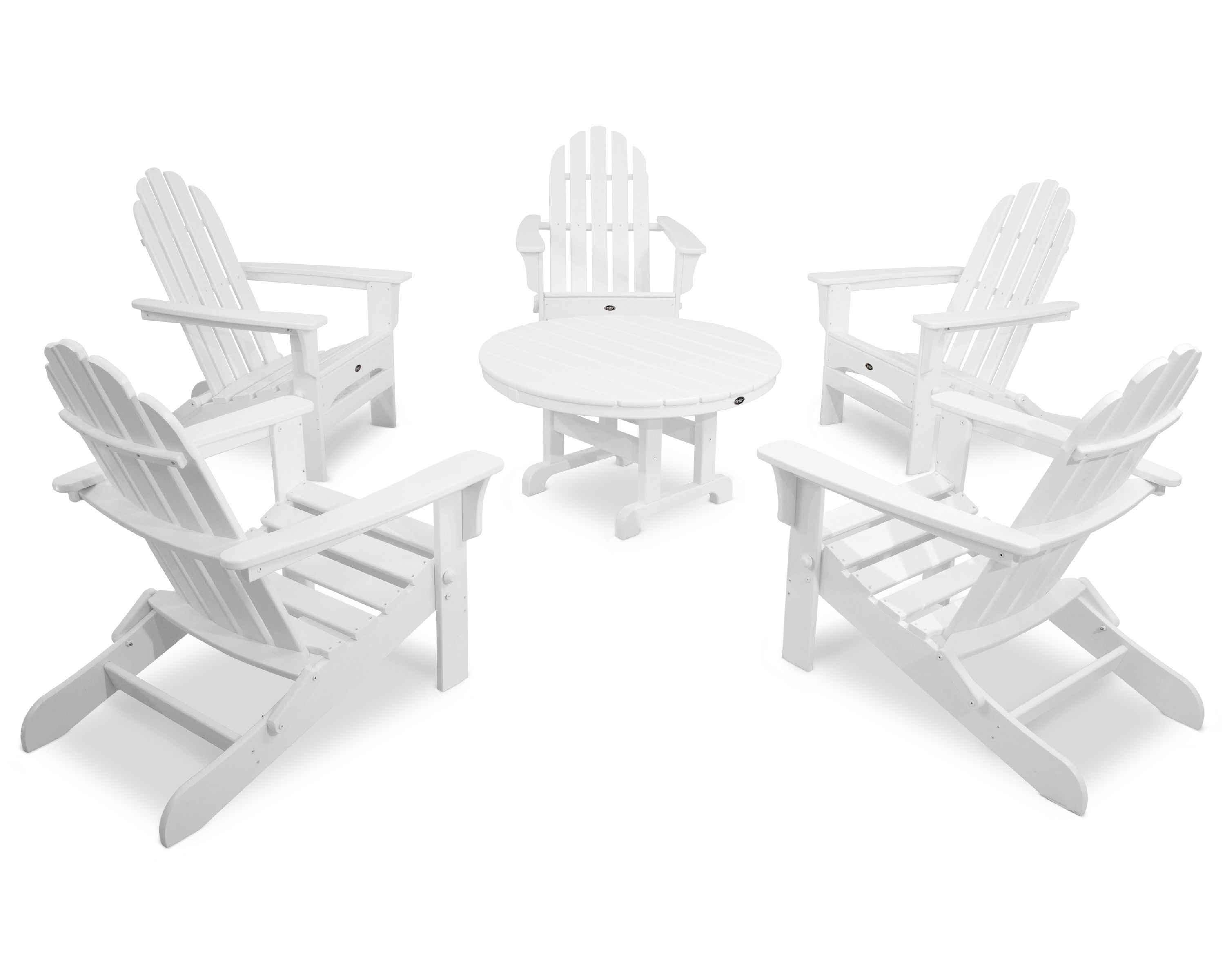 Cape Cod 6-Piece Folding Adirondack Conversation Set - TXS115-1