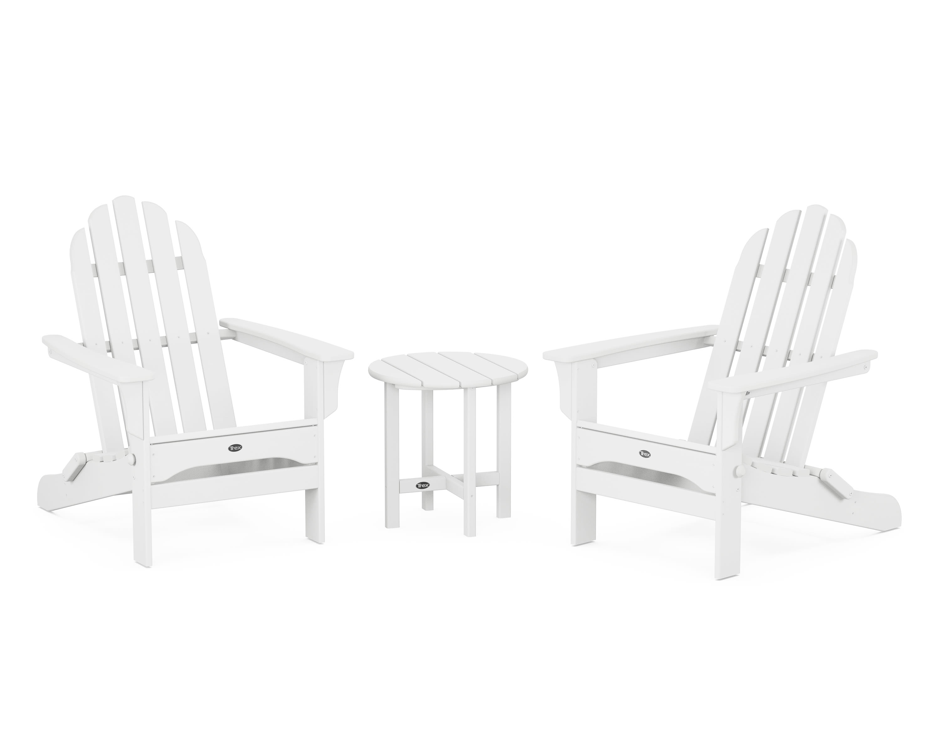 Cape Cod Folding Adirondack Set with Side Table - TXS108-1