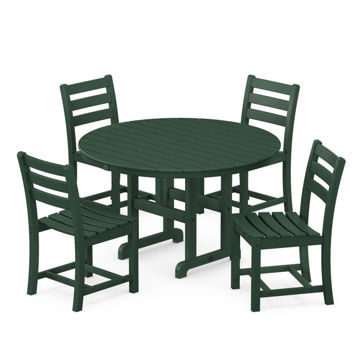 POLYWOOD Monterey Bay 5-Piece Round Side Chair Dining Set