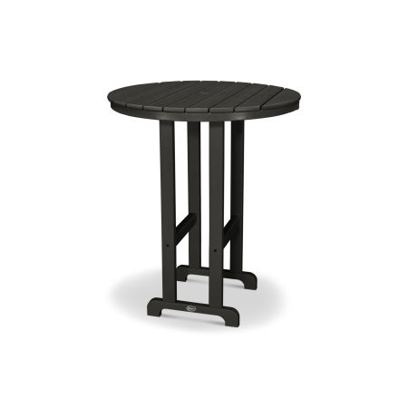 Monterey Bay Round 36" Bar Table in Charcoal Black