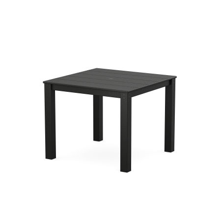POLYWOOD Parsons 38" Square Dining Table in Charcoal Black