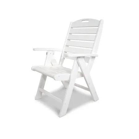 Trex Outdoor Furniture Yacht Club Highback Chair in Classic White