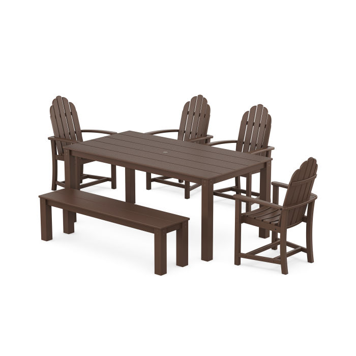 POLYWOOD Cape Cod Adirondack 6-Piece Parsons Dining Set with Bench