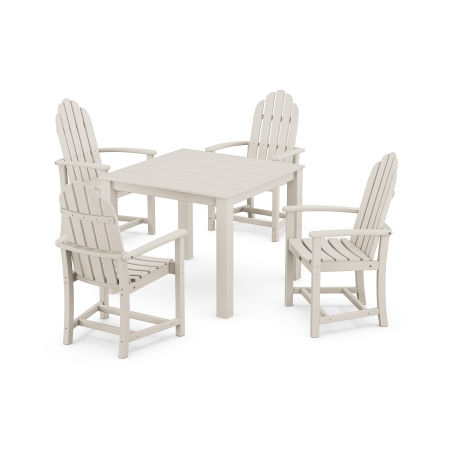 POLYWOOD Cape Cod Adirondack 5-Piece Parsons Dining Set in Sand Castle