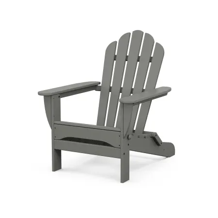 POLYWOOD Monterey Bay Folding Adirondack Chair in Stepping Stone