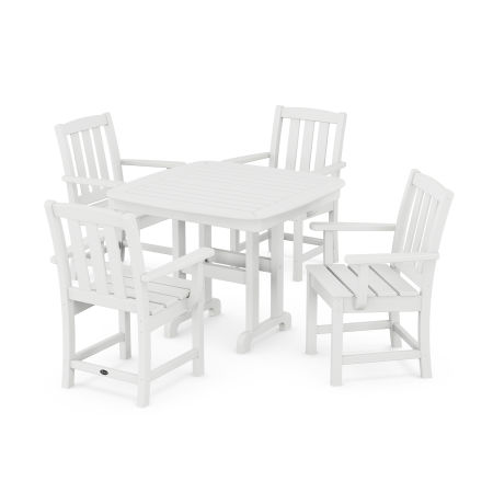 POLYWOOD Cape Cod 5-Piece Dining Set in Classic White