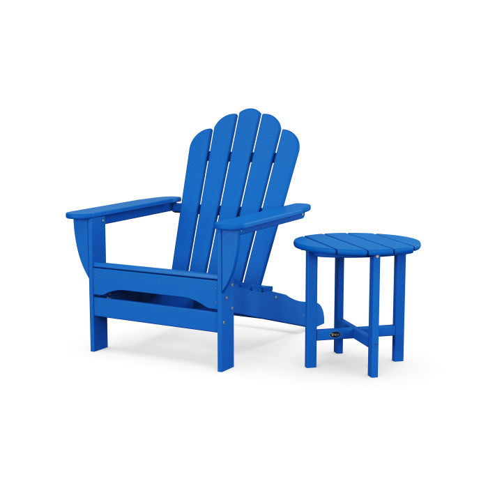 POLYWOOD Monterey Bay Oversized Adirondack Chair with Side Table