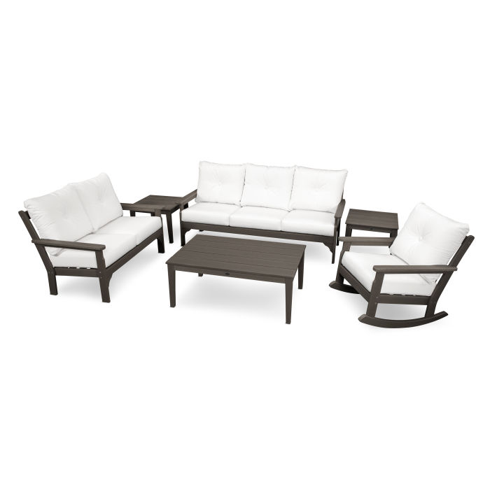 Vineyard 6-Piece Deep Seating Set in Vintage Finish