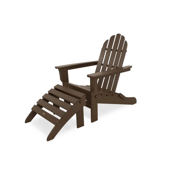 Trex Outdoor Furniture Cape Cod 2-Piece Folding Adirondack Seating Set