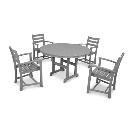 Trex Outdoor Furniture Monterey Bay 5-Piece Round Dining Set in Stepping Stone