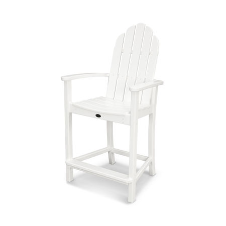 Trex Outdoor Furniture Cape Cod Adirondack Counter Chair in Classic White