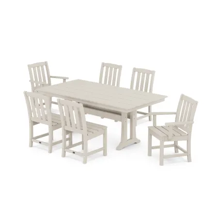 Trex Outdoor Furniture Cape Cod 7-Piece Farmhouse Dining Set with Trestle Legs