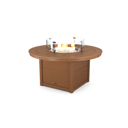 POLYWOOD Trex Round 48” Fire Pit Table in Tree House