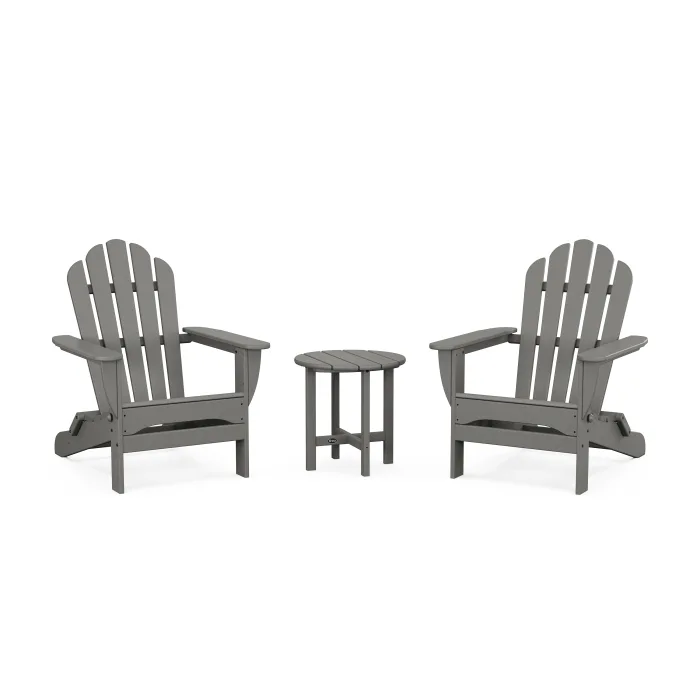 POLYWOOD 3-Piece Monterey Bay Folding Adirondack Set