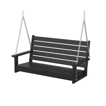 POLYWOOD Monterey Bay 48” Swing in Charcoal Black